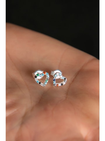 Heliophilia Silber-Ohrstecker mit Edelsteinen