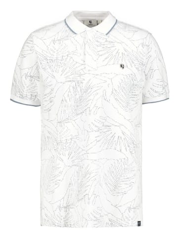 Garcia Poloshirt in Weiß/ Blau