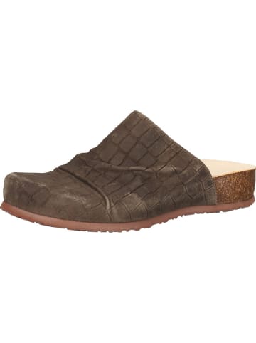 Think! Leren clogs bruin
