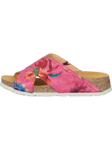 Think! Leren slippers "Koak" roze/meerkleurig
