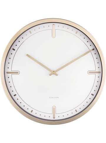 Present Time Zegar ścienny "Dots & Batons" w kolorze białym - Ø 42 cm