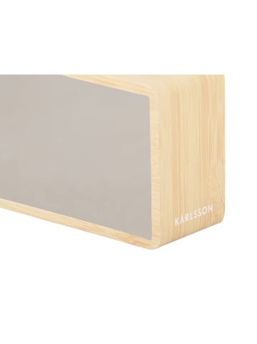 Present Time Wecker "Silver Mirror" in Hellbraun/ Silber - (B)15 x (H)7 x (T)4,5 cm