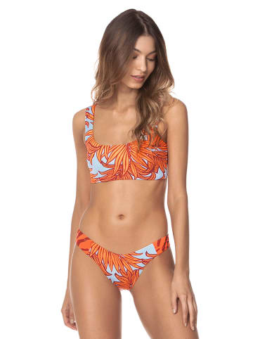 Maaji Bikini-Hose in Hellblau/ Orange