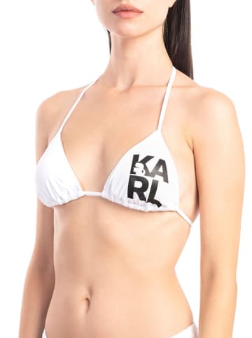 Karl Lagerfeld Biustonosz bikini w kolorze białym