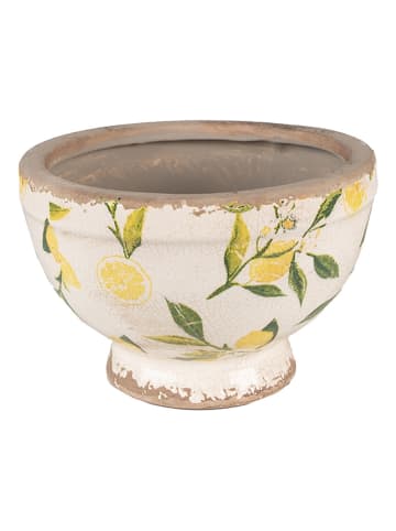 Clayre & Eef Doniczka w kolorze żółtym - wys. 11 x Ø 17 cm