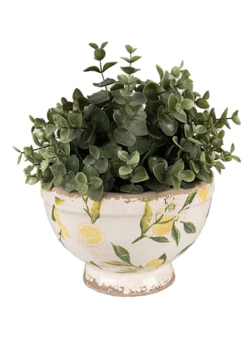 Clayre & Eef Doniczka w kolorze żółtym - wys. 11 x Ø 17 cm