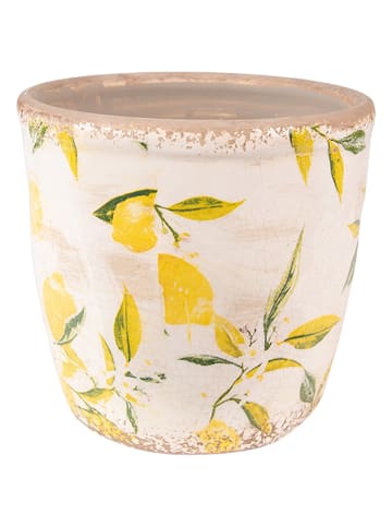 Clayre & Eef Blumentopf in Gelb - (H)14 cm - Ø 14 cm