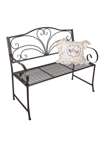 Clayre & Eef Bank zwart - (B)117 x (H)98 x (D)50 cm
