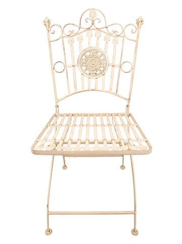 Clayre & Eef Stoel beige - (B)52 x (H)99 x (D)48 cm