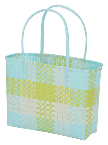 Overbeck and Friends Shopper "Camilla" lichtblauw - (B)39 x (H)28 x (D)15 cm