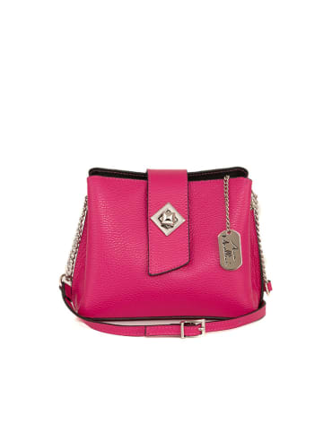 Anna Morellini Leren schoudertas roze - (B)22 x (H)19 x (D)10 cm