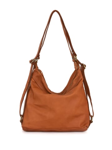 Anna Morellini Leren schoudertas bruin - (B)35 x (H)31 x (D)16 cm