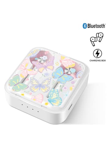 SmartCase Słuchawki bezprzewodowe Bluetooth In-Ear w kolorze srebrno-różowozłotym