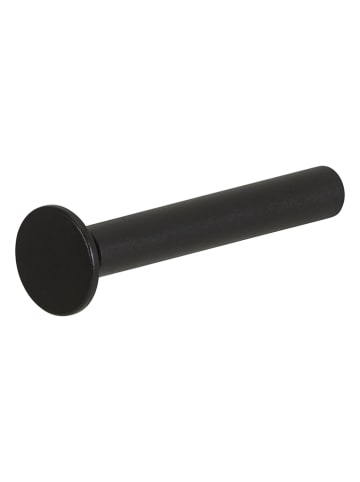 Tiger Toiletrolhouder "Porto" zwart - (L)12 x Ø 3,4 cm
