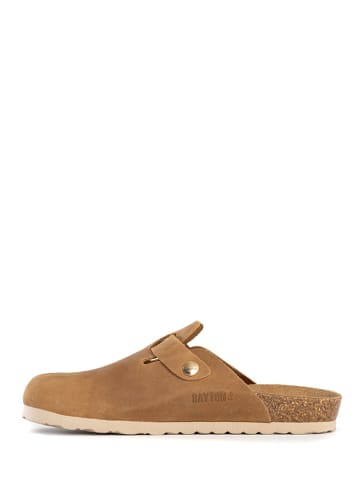 BAYTON Leder-Hausschuhe "Milky" in Camel
