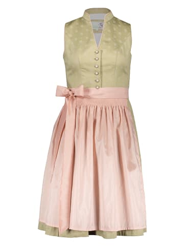 Melega Dirndl "Pauli" in Hellgrün/ Rosa