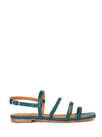 Anaki Leren sandalen "Antonia" groen
