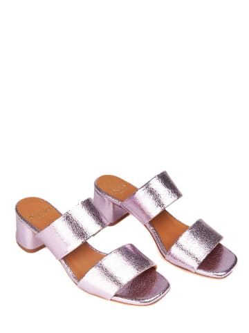 Anaki Skórzane sandały "Gilda" w kolorze fioletowym