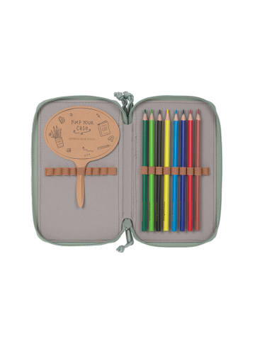 Lässig Federmäppchen "Unique" in Hellblau/ Gelb - (B)12,8 x (H)6,8 x (T)21 cm