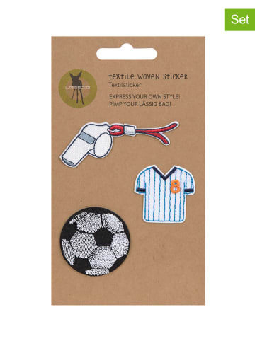 Lässig Textil-Sticker "Football" in Blau/ Schwarz