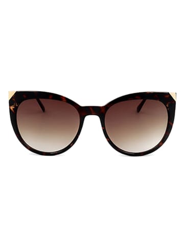 Guess Damskie okulary przeciwsłoneczne w kolorze złoto-brązowym