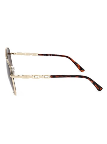 Guess Damskie okulary przeciwsłoneczne w kolorze złoto-brązowym