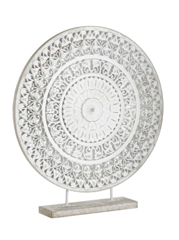 InArt Figurka dekoracyjna w kolorze białym - wys. 38 x Ø 42 cm