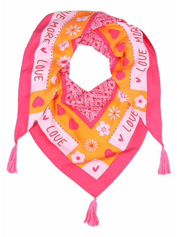 Zwillingsherz Sjaal roze/oranje