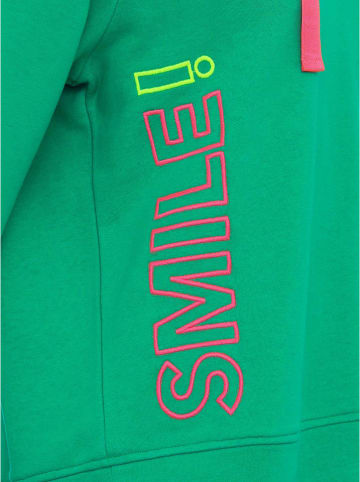 Zwillingsherz Bluza "Smile" w kolorze zielonym