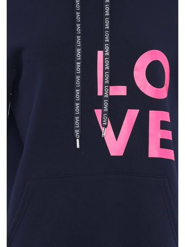 Zwillingsherz Bluza "LOVE" w kolorze granatowym