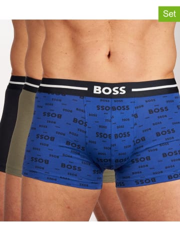 Hugo Boss 3-delige set: boxershorts blauw/olijfgroen/zwart