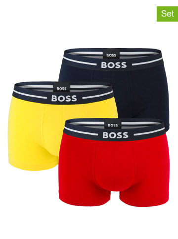 Hugo Boss 3er-Set: Boxershorts in Rot/ Gelb/ Schwarz