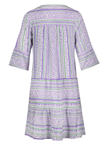 Sublevel Kleid in Lila/ Grün/ Weiß