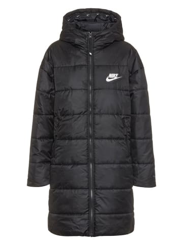 Nike Doorgestikte mantel zwart