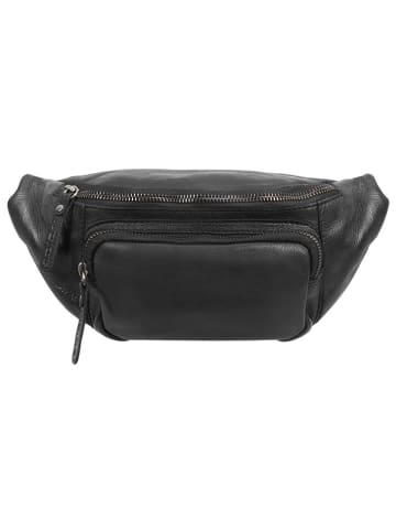 Wojas Leder-Brustbeutel in Schwarz - (B)25 x (H)15 x (T)4 cm