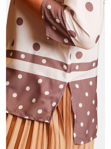William de Faye Bluse in Creme/ Hellbraun