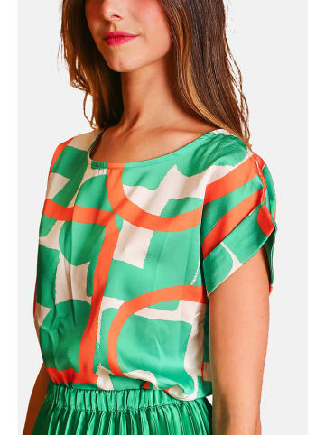 William de Faye Bluse in Grün/ Orange