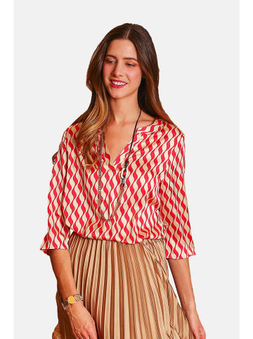 William de Faye Bluse in Rot/ Gold