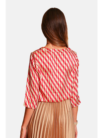 William de Faye Bluse in Rot/ Gold