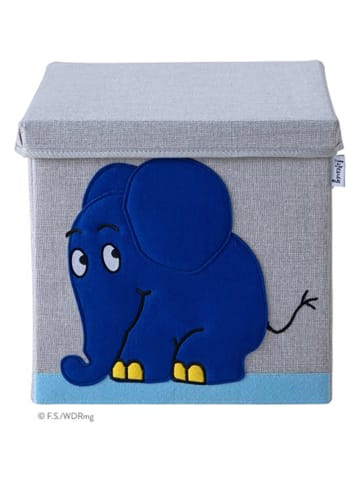 Fackelmann Pudełko "Elephant" w kolorze szaro-niebieskim - 30 x 30 x 30 cm