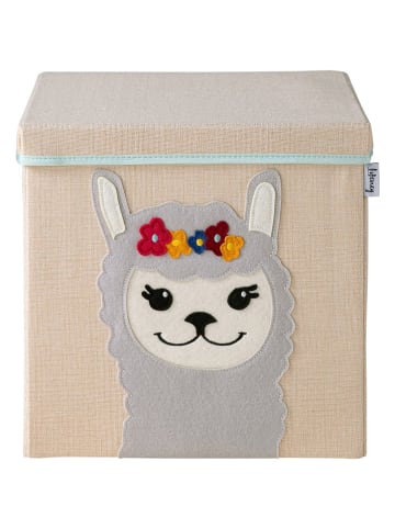 Fackelmann Aufbewahrungsbox "Lama" in Beige/ Grau - (B)33 x (H)33 x (T)33 cm