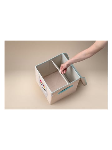 Fackelmann Opbergbox "Lama" beige/grijs - (B)33 x (H)33 x (D)33 cm