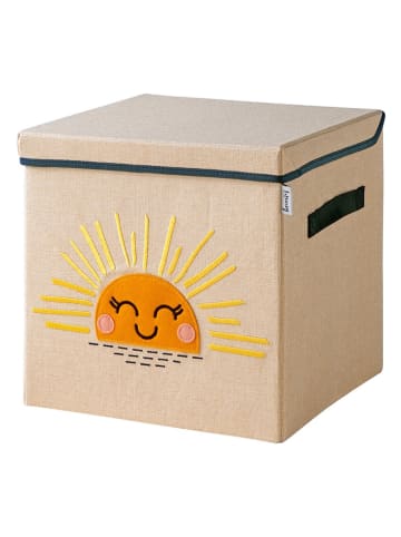 Fackelmann Opbergbox "Zon" beige/geel - (B)33 x (H)33 x (D)33 cm