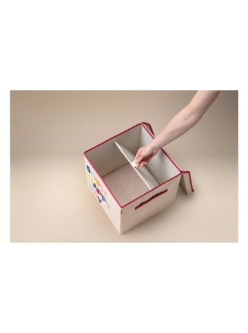 Fackelmann Aufbewahrungsbox "Happy Day" in Beige/ Bunt - (B)33 x (H)33 x (T)33 cm