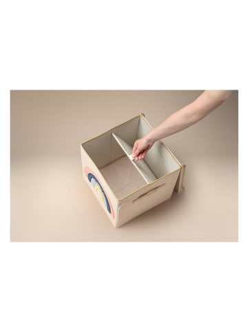 Fackelmann Opbergbox "Regenboog" beige/meerkleurig - (B)33 x (H)33 x (D)33 cm