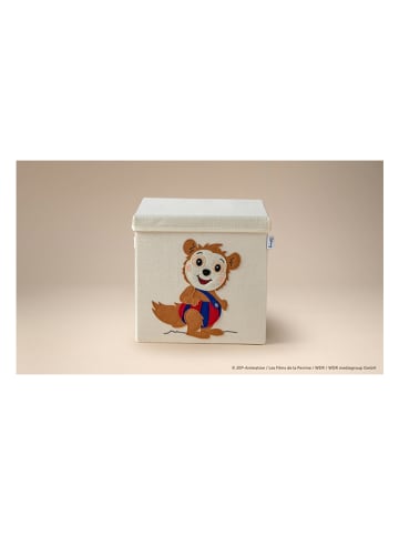 Fackelmann Opbergbox "Bobo" crème/lichtbruin - (B)33 x (H)33 x (D)33 cm