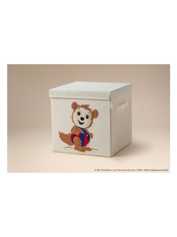 Fackelmann Opbergbox "Bobo" crème/lichtbruin - (B)33 x (H)33 x (D)33 cm