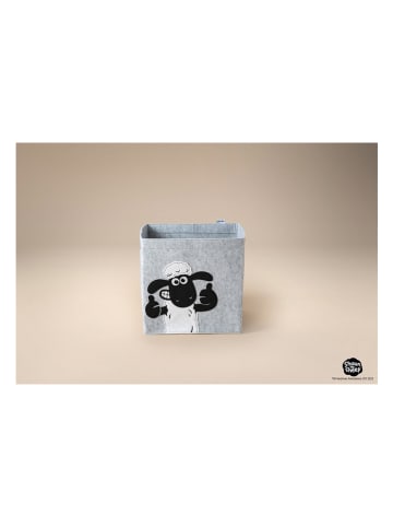 Lifeney Opbergbox "Shaun duim omhoog" grijs - (B)33 x (H)33 x (D)33 cm