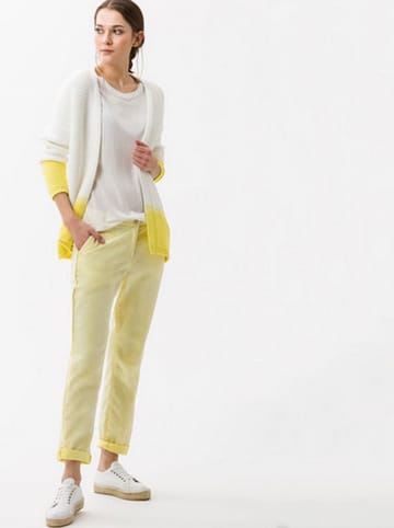 BRAX Cardigan "Style Anique" in Weiß/ Gelb