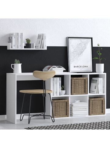 Scandinavia Concept 2tlg. Set: Schreibtisch mit Wandregal "Jack" in Weiß